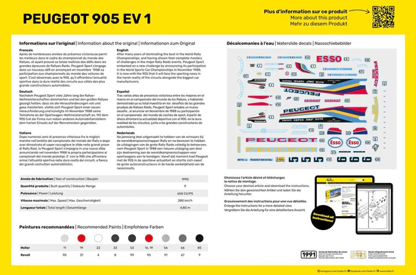 Heller 80718 Peugeot 905 EV 1 bis 1/24