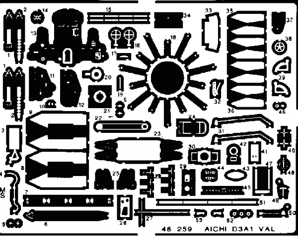 Eduard 48259 D3A1 Val 1/48 (HASEGAWA)