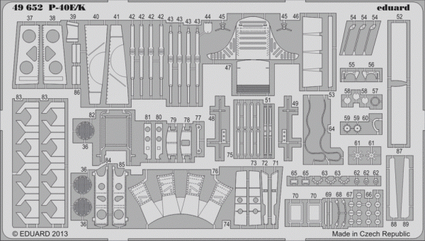 Eduard 49652 P-40E/ K S. A. 1/48  ITALERI