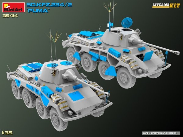MiniArt 35414 Sd.Kfz. 234/2 PUMA. INTERIOR KIT 1/35