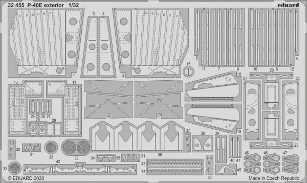 Eduard 32455 P-40E exterior 1/32 TRUMPETER