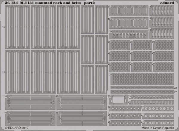 Eduard 36124 M-1131 mounted rack and belts 1/35 Trumpeter