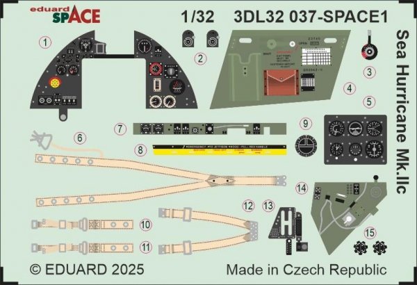 Eduard 3DL32037 Sea Hurricane Mk.IIc SPACE REVELL 1/32