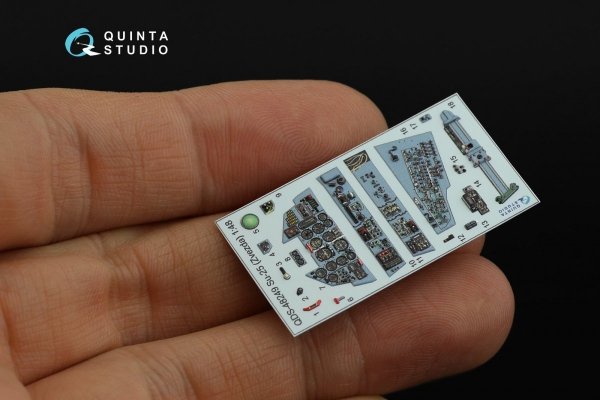 Quinta Studio QDS-48249 Su-25 3D-Printed &amp; colored Interior on decal paper (Zvezda) 1/48