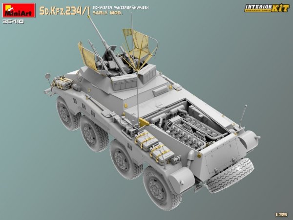 MiniArt 35410 Sd.Kfz.234/1 Schwerer Panzerspahwagen. EARLY MOD. INTERIOR KIT 1/35