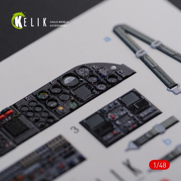 KELIK K48090 CH-46E interior 3D decals for Academy kit 1/72