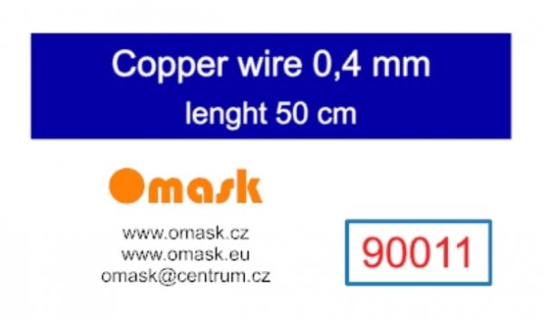 Omask 90011 Copper wire 0,4 mm lenght 50 cm