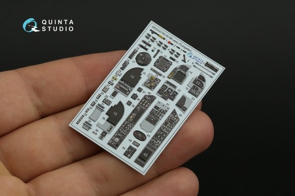 Quinta Studio QDS-32193 AV-8B Harrier II early 3D-Printed &amp; coloured Interior on decal paper (Trumpeter) (small) 1/32
