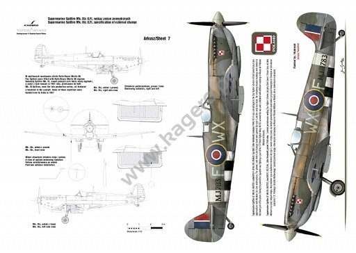 Kagero 7029 Supermarine Spitfire Mk. IX/XVI and other EN/PL