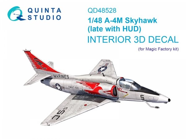 Quinta Studio QD48528 A-4M late 3D-Printed &amp; coloured Interior on decal paper (Magic Factory) 1/48
