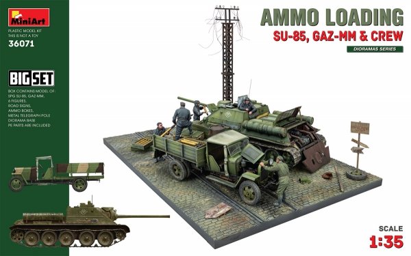 Miniart 36071 AMMO LOADING. SU-85, GAZ-MM and CREW. BIG SET 1/35