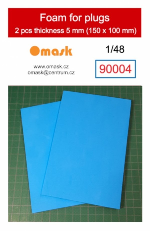 Omask 90004 Foam for plugs 5 mm (100x150 mm) 2 pcs
