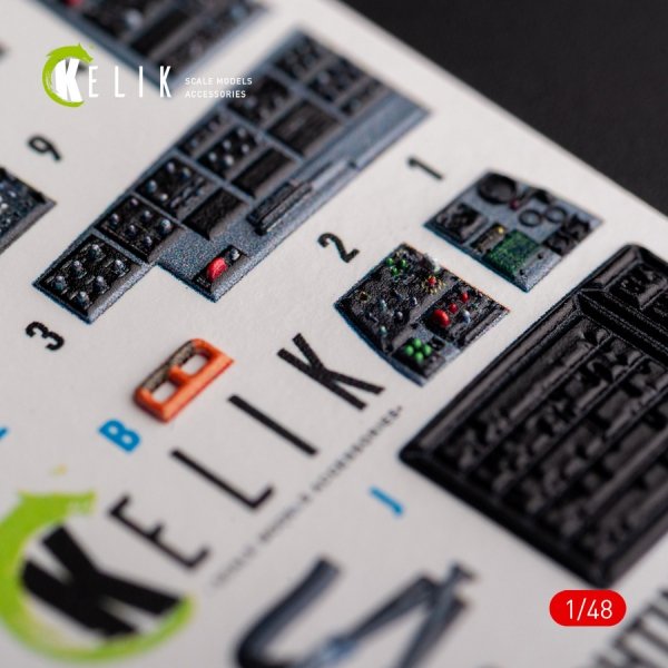 KELIK K48103 F-16A/C - interior 3D decals for Academy kit 1/48