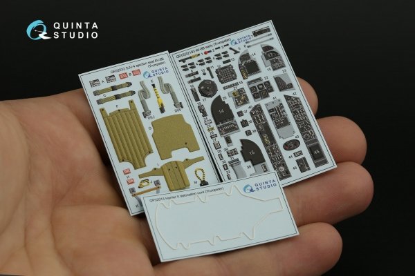 Quinta Studio QD32193 AV-8B Harrier II early 3D-Printed &amp; coloured Interior on decal paper (Trumpeter) 1/32