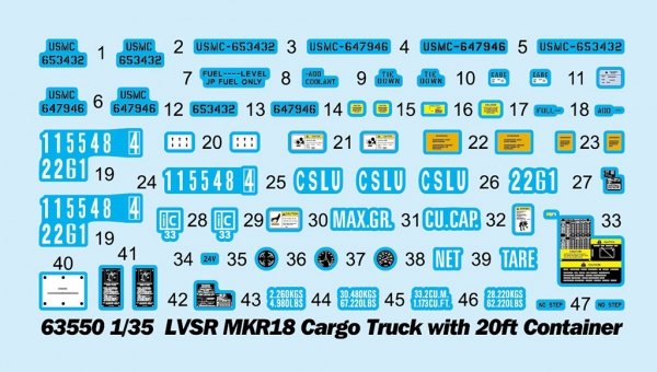 I Love Kit 63550 LVSR MKR18 Cargo Truck with 20ft Container 1/35