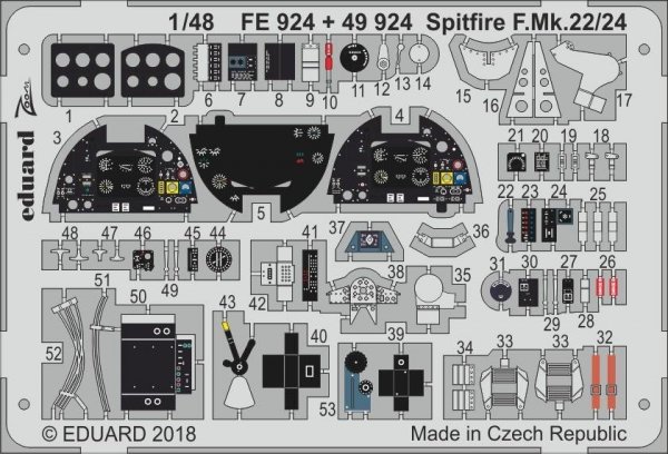 Eduard 49924 Spitfire F. Mk.22/24  AIRFIX 1/48