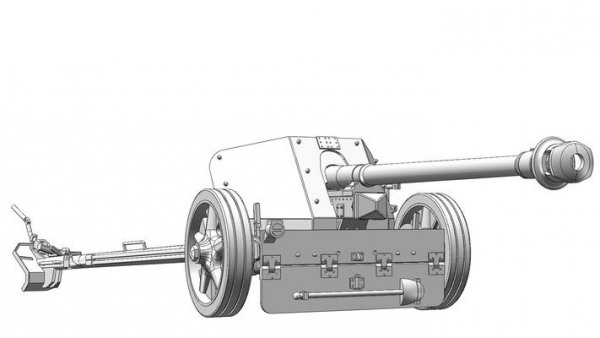 Das Werk DW35027 German 7,5cm Pak40 with 4 Figures 1/35