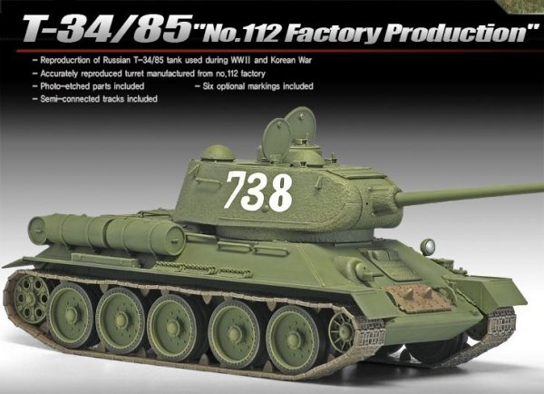 Academy 13290 T-34/85 No.112 Factory Production (1:35)