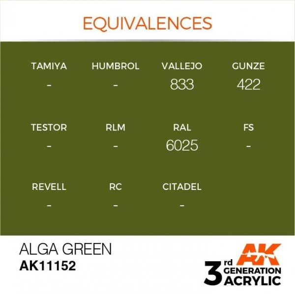AK Interactive AK11152 ALGA GREEN – STANDARD 17ml