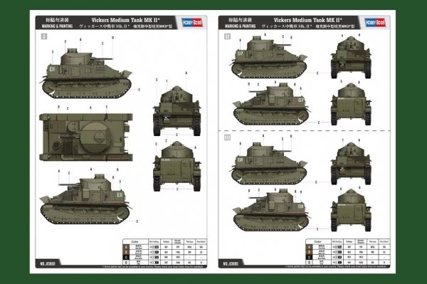 Hobby Boss 83880 Vickers Medium Tank MK II 1/35