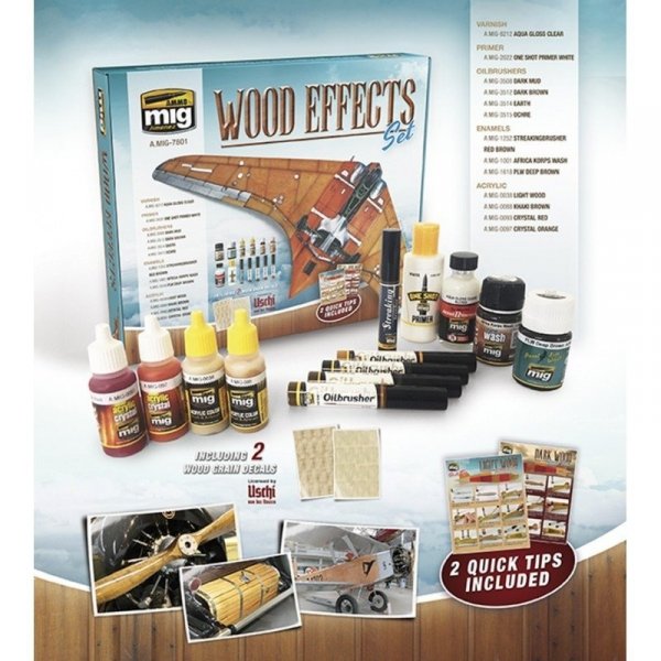 AMMO of Mig Jimenez 7801 WOOD EFFECTS SET