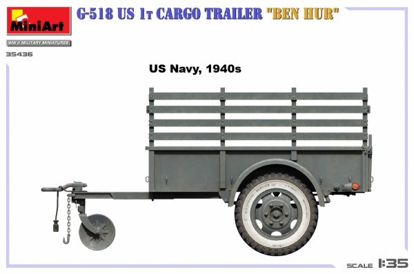 MiniArt 35436 G-518 US 1t CARGO TRAILER “BEN HUR” 1/35
