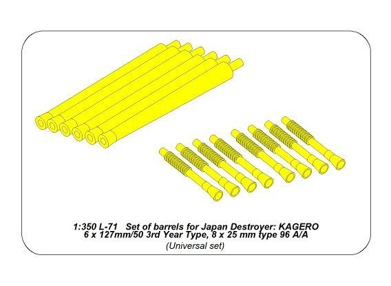 Aber 350L-71 Zestaw luf do Kagero 1/350