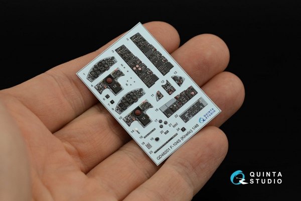 Quinta Studio QD48201 F-104S 3D-Printed &amp; coloured Interior on decal paper (Kinetic) 1/48