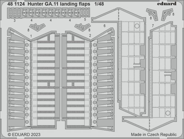 Eduard 481124 Hunter GA.11 landing flaps Airfix 1/48