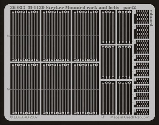Eduard 36023 M-1130 rack and belts 1/35 AFV Club