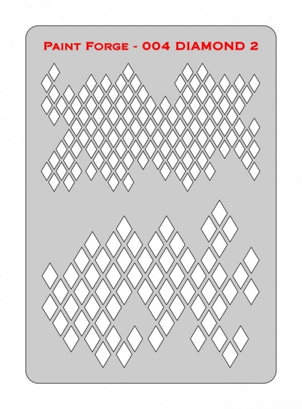 Paint Forge PFST004L STENCIL - DIAMONDS 2