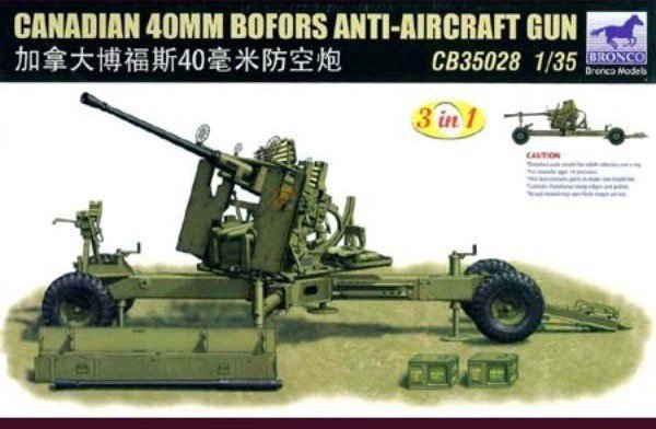 Bronco CB35028 Canadian 40mm Bofors Anti-Aircraft Gun (1:35)