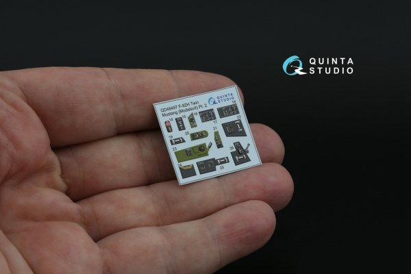 Quinta Studio QD48497 F-82H Twin Mustang 3D-Printed coloured Interior on decal paper (Modelsvit) 1/48