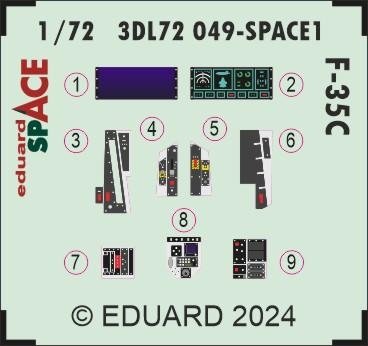 Eduard 3DL72049 F-35C SPACE 1/72