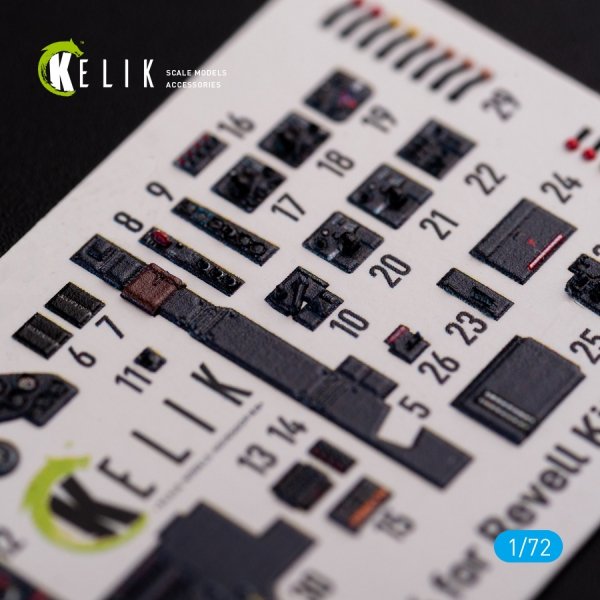 KELIK K72062 Junkers JU 88 A-4 interior 3D decals for Revell kit 1/72