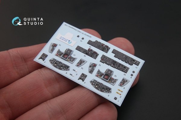 Quinta Studio QD48152 TF-104G 3D-Printed &amp; coloured Interior on decal paper (for Hasegawa kit) 1/48