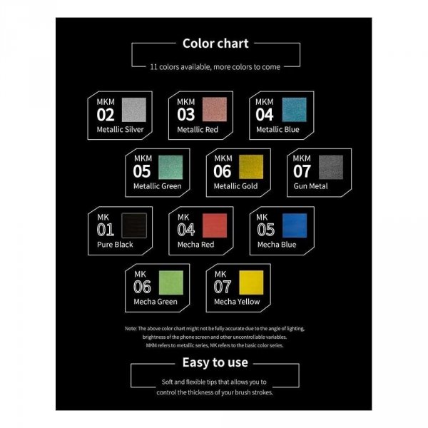 DSPIAE MK-01 Pure Black Soft Tipped Marker Pen