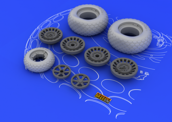 Eduard 648057 P-61 wheels 1/48 (GREAT WALL HOBBY)