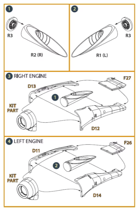 Clear Prop! CPA72046 OV-1 A/B/C/D Mohawk exhaust set for CP kit 1/72