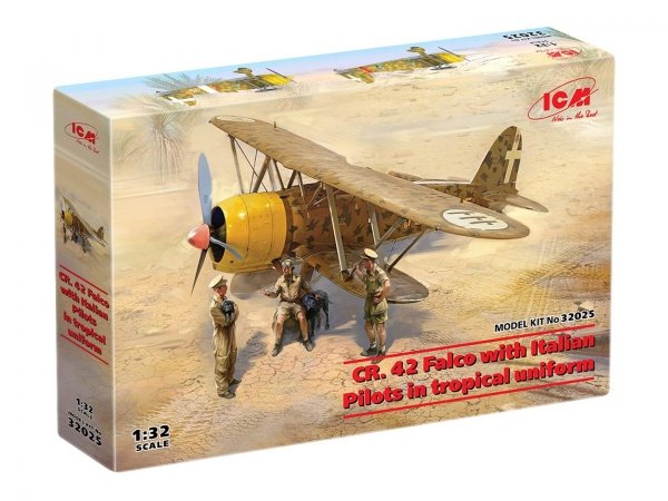 ICM 32025 CR. 42 Falco with Italian Pilots in tropical uniform 1/32