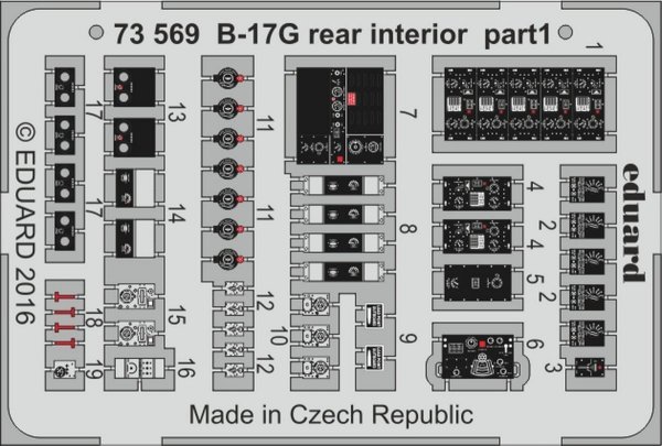 Eduard 73569 B-17G rear interior AIRFIX 1/72