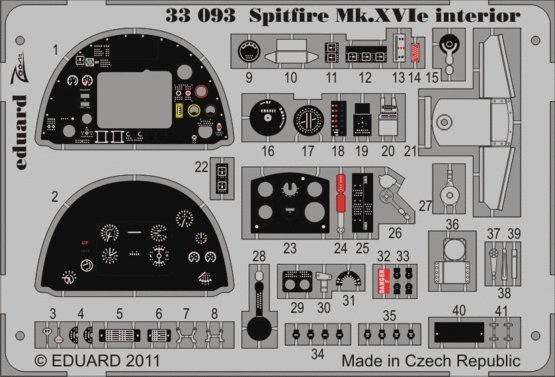 Eduard 33093 Spitfire Mk. XVIe interior S. A. 1/32 Tamiya