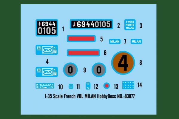 Hobby Boss 83877 French VBL MILAN 1/35