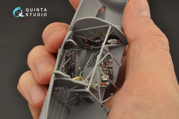 Quinta Studio QD32104 Fiat CR.42 3D-Printed &amp; coloured Interior on decal paper (ICM) 1/32