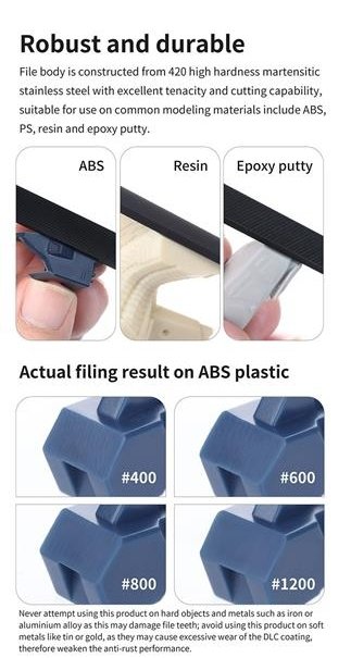 DSPIAE AT-FX01 Coated Stainless Steel File 400 / 800 (1 piece)