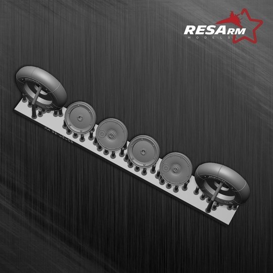 RESArm 32-03053 ME 163 Comet - Wheels under load (3D resin printing) 1/32