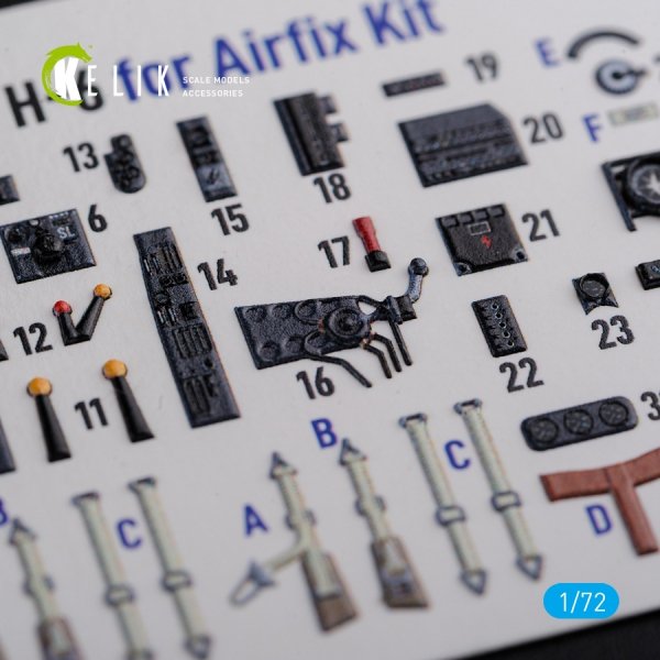 KELIK K72116 He-111 H6 interior 3D decals for Airfix kit 1/72