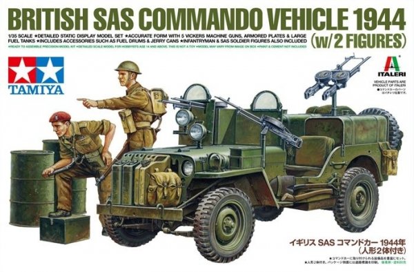 Tamiya 25423 British SAS Commando Vehicle 1944 (w/2 Figures) 1/35