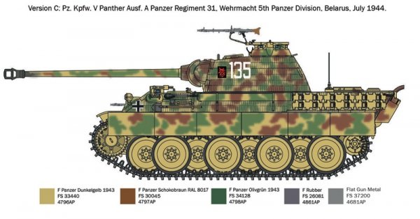 Italeri 7018 Sd.Kfz. 171 Pz.Kpfw. V Panther Ausf. A 1/72
