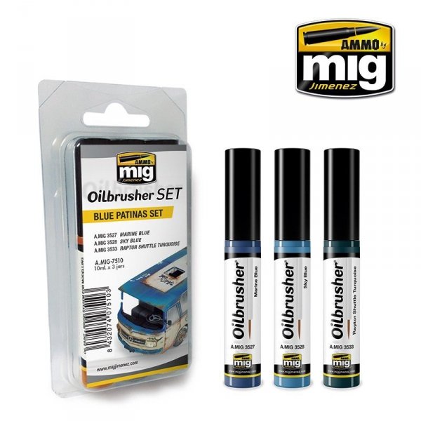 AMMO of Mig Jimenez 7510 BLUE PATINAS SET